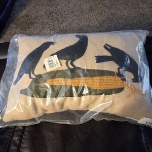 Bethany Lowe Wool Crow Corn Pillow New